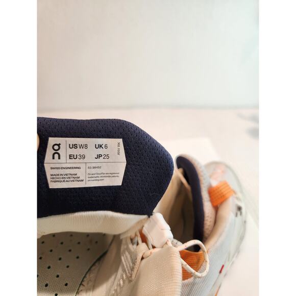 On Cloudtrax Hiking Shoes Women’s 8‎ Beige Orange Trail Sneakers EU 39 - Picture 9 of 11